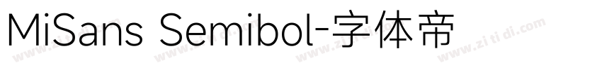 MiSans Semibol字体转换